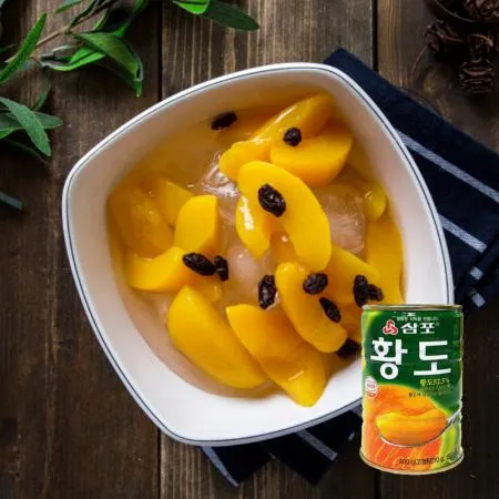 [박스무배] 황도캔 400G 24개입