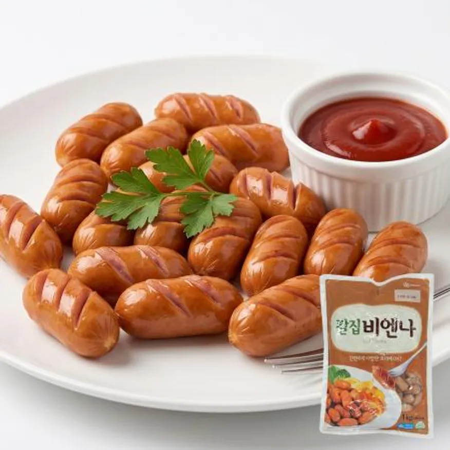 소시지 대상 칼집 비엔나 1KG 햄 소세지 도매 식자재 간식 이미지