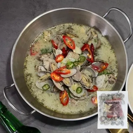 [형기네] 리뉴얼 바지락술찜 550g 밀키트 조개찜  캠핑요리 야식 술안주 도매 업소용 1봉