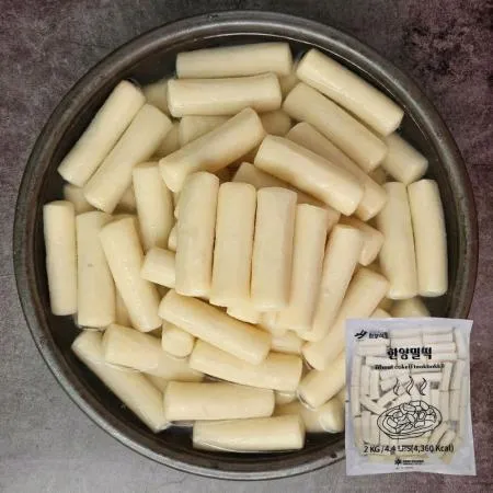 떡볶이떡 절단가래떡 한양밀떡 8CM 2KG 밀떡볶이 도매 업소용 안주 간식