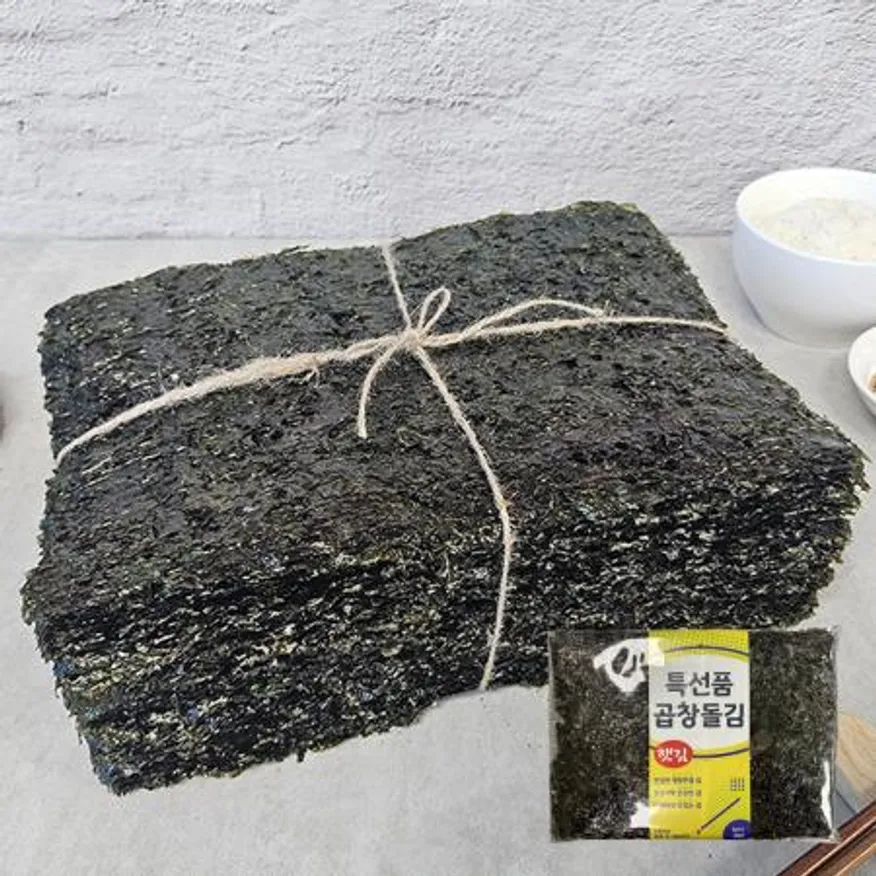8속 프리미엄 햇곱창돌김 100매(440g전후) 이미지