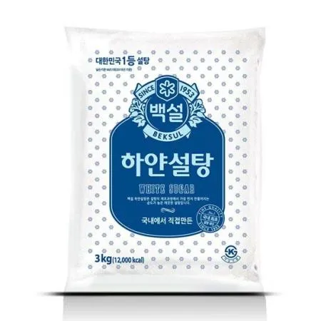 백설 하얀 설탕 3kg 이미지