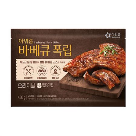 아워홈 오리지널 바베큐 폭립 450g 반찬 캠핑 바베큐 파티
