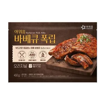 아워홈 오리지널 바베큐 폭립 450g 반찬 캠핑 바베큐 파티