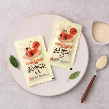 주비푸드 일회용 홀스래디쉬 소스 박스 (40g x 20개) 이미지