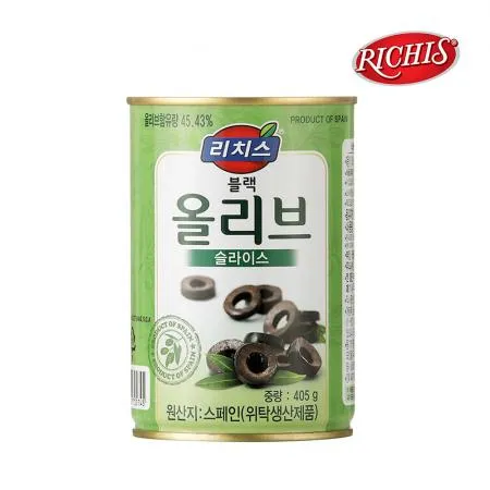 동서 리치스 블랙올리브 슬라이스 405g 절임 병조림 통조림 피자 파스타 와인안주