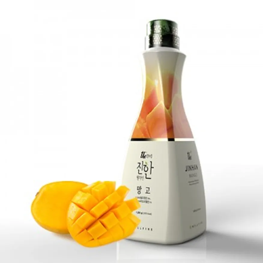 웰파인 더진한 망고 농축액 1.5kg 까페 과일주스 베이스 에이드 스무디 쥬스 원액 이미지