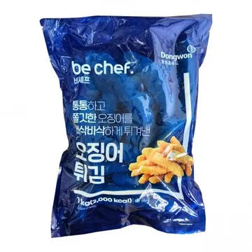 동원홈푸드 비셰프 오징어튀김 1kg 맛집 분식 간식 에어프라이어