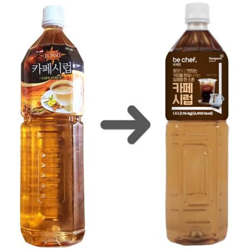 동원홈푸드 엘빠소 카페시럽 1.5L 엘파소 비셰프 커피 슈가시럽 이미지