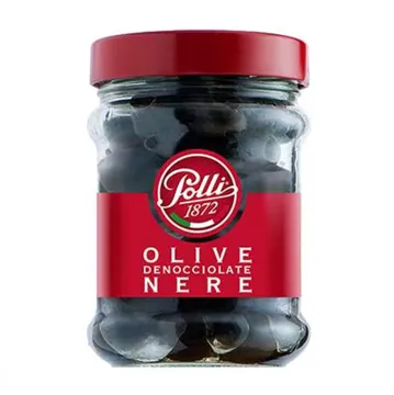 폴리 스페인산 씨 없는 블랙 올리브 130g 피자 파스타 토핑 와인 맥주 안주 샐러드 드레싱 부드러운 식감 절임 절인