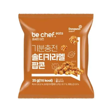 동원홈푸드 비셰프 기분충전 솔티카라멜 팝콘 박스제품 (25g x 40개) 간식 어린이집 유치원
