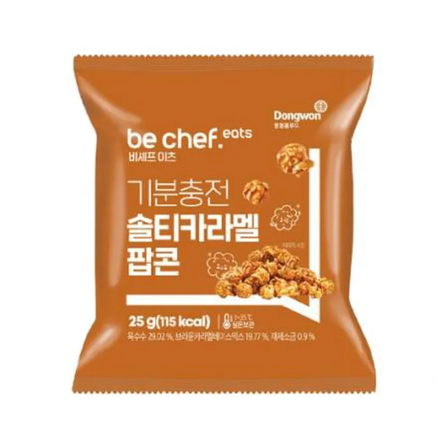 동원홈푸드 비셰프 기분충전 솔티카라멜 팝콘 박스제품 (25g x 40개) 간식 어린이집 유치원 이미지