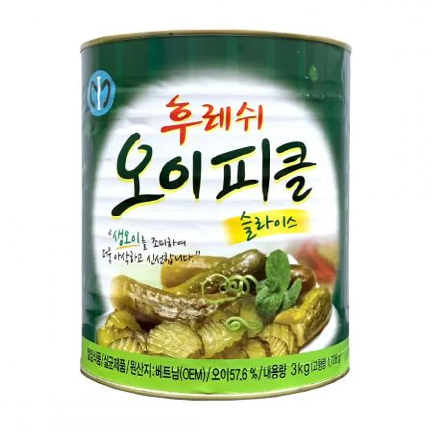 일미 후레쉬 오이피클 슬라이스 박스 (3kg x 6개입) 일가집 생오이 신선 아삭 이미지