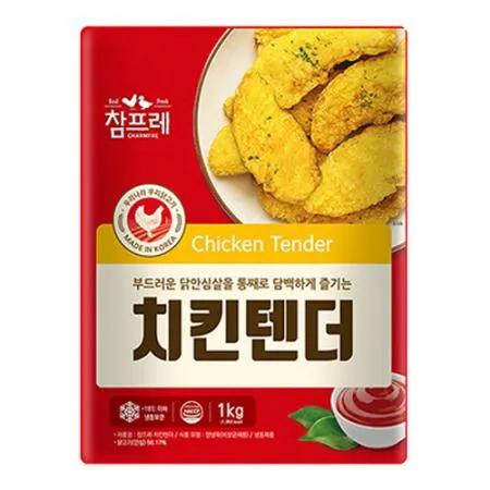 참프레 참 치킨텐더 1kg 무료 아이스박스 국내산 닭고기 촉촉 부드러운 식감 이미지