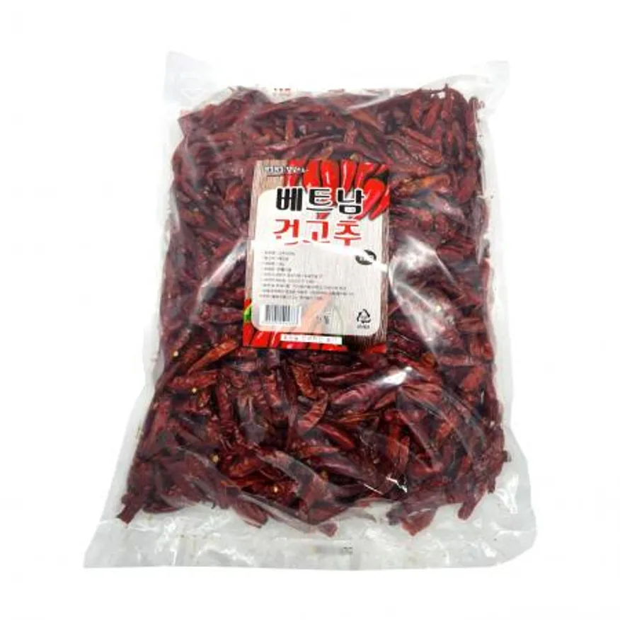 한톨식품 베트남 건고추 1kg 월남 땡초 청양 쥐똥 말린 매운 고추 이미지