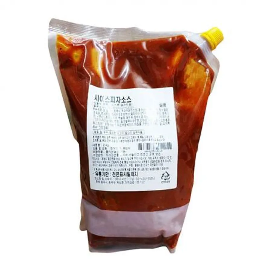 시아스 맛있는 피자소스 2kg 마르게리타 하와이안 콤비네이션 치즈 불고기 이미지