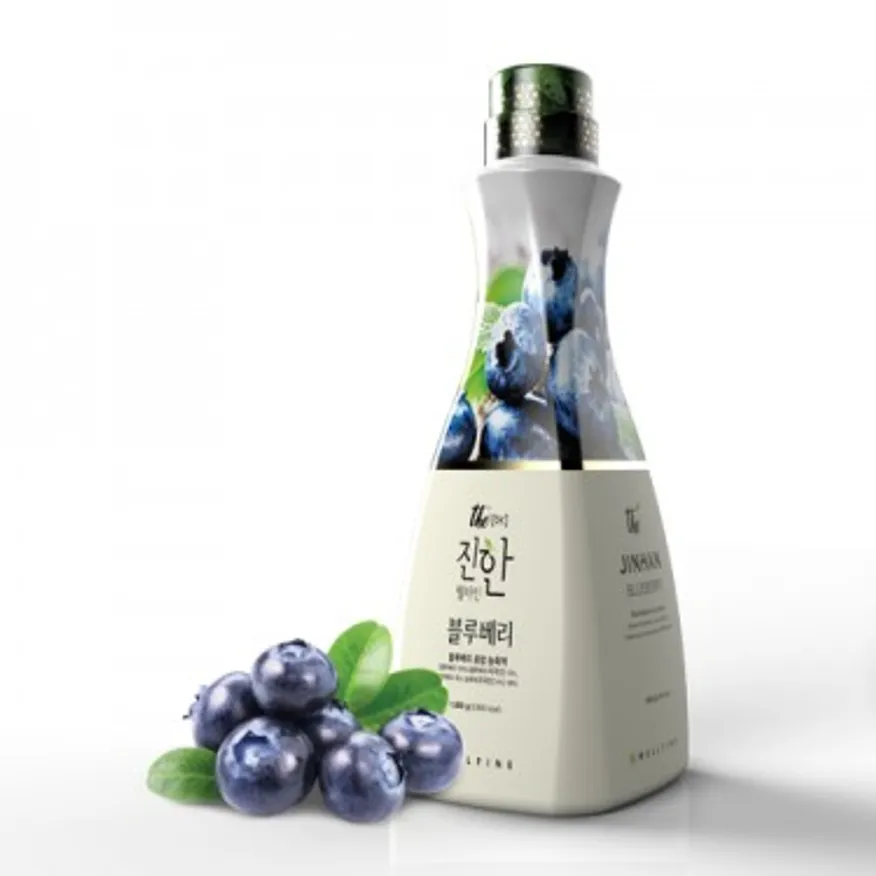웰파인 더진한 블루베리 농축액 1.5kg 까페 과일주스 고농축 베이스 원액 소스 시럽 에이드 스무디 쥬스 이미지