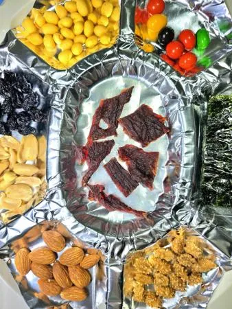 접시안주 A형 8종(소고기육포) 노래방 주점 모듬안주 건어물 마른안주 이미지