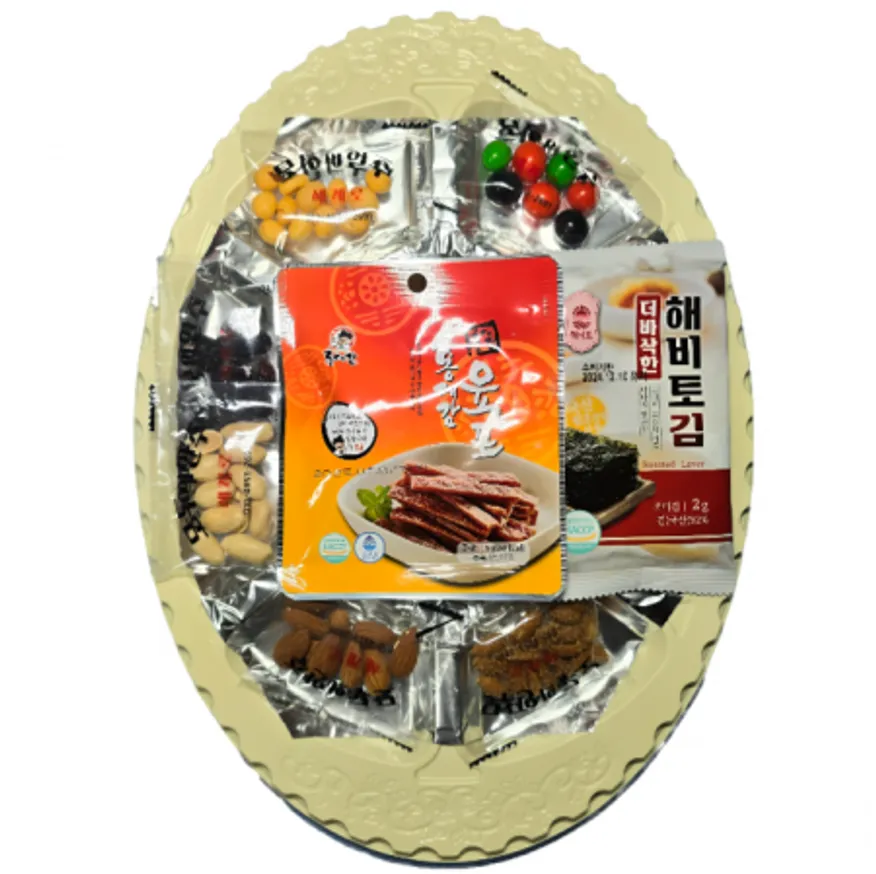 접시안주 B형(돈육포-족발맛) 8종 노래방 주점 모듬안주 건어물 마른안주 이미지