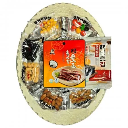 접시안주 B형(돈육포-족발맛) 8종 노래방 주점 모듬안주 건어물 마른안주