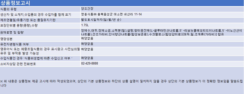 상품정보제공고시