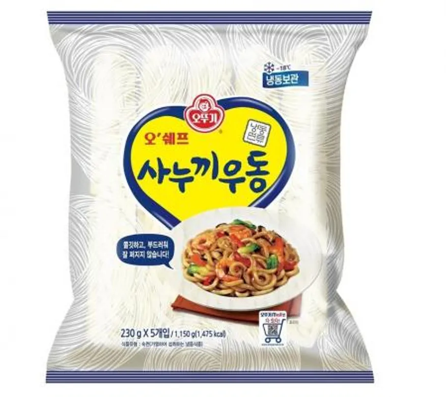 오쉐프 사누끼우동면(오뚜기,냉동)230g*5ea/봉 이미지