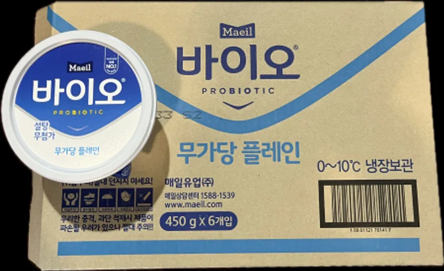 매일바이오 무가당 플레인 450g*6개 이미지