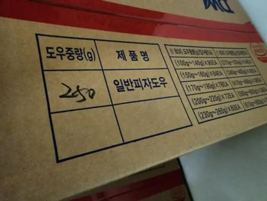 대원 밀도우(생지도우,냉동)250G*60EA/BOX 이미지