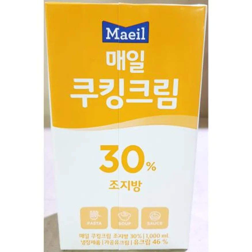 쿠킹크림(매일유업,조지방30%)1L 이미지