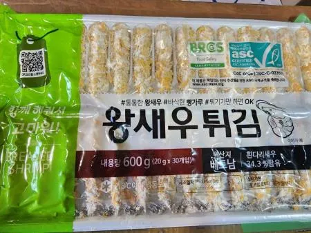 냉동브레디새우(왕새우튀김)20g*30미*10팩,600g,일식 우동덮밥 소바 새우튀김 이미지