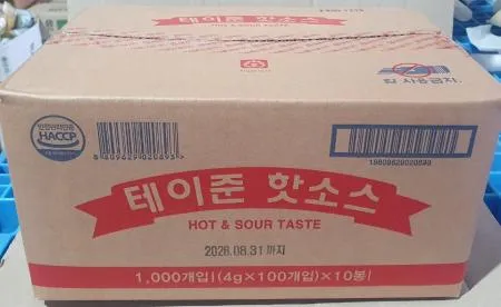 태원 테이준핫소스,일회용,4g*100개/봉 이미지