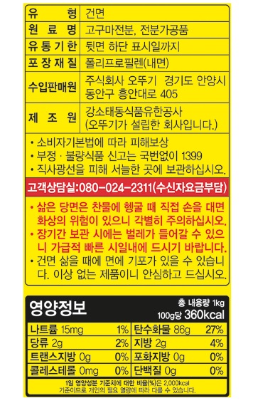 상품정보제공고시