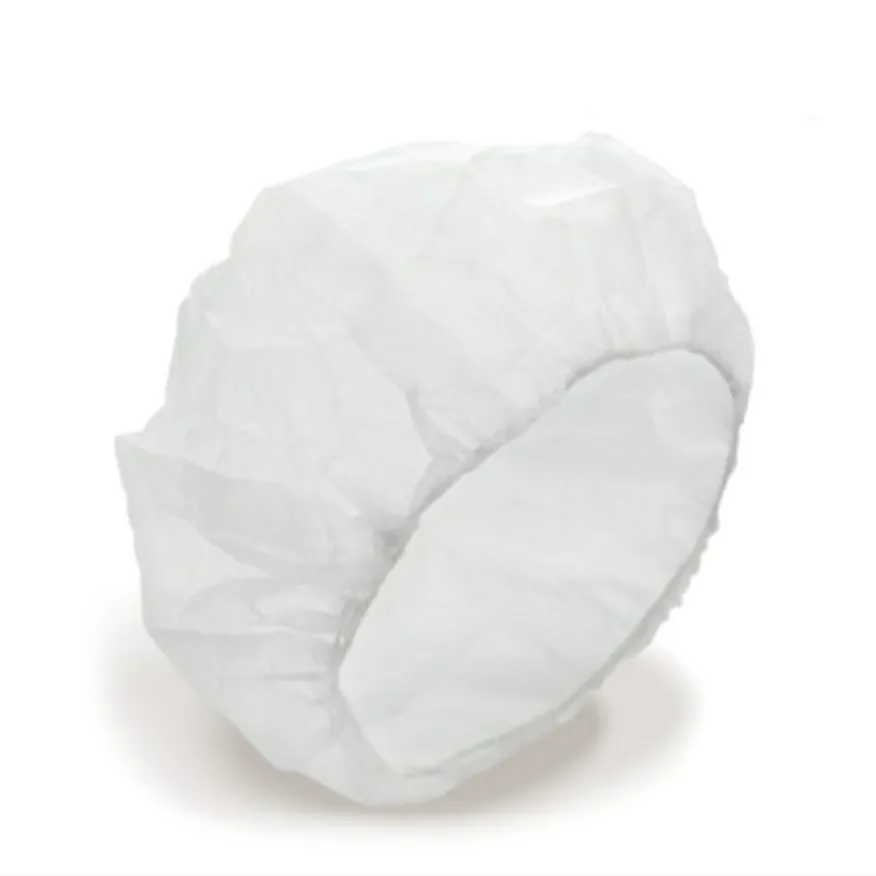 뽑아쓰는 부직포 고급 라운드형 헤어캡 벌크타입 20g 100매 이미지