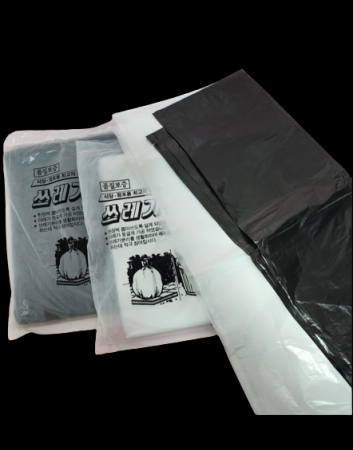 배접봉투 비닐봉투 재활용 분리수거 쓰레기봉투 소 35L 20매 백색 