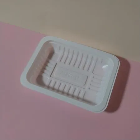 일회용 19143 찬6칸 실링용기 바베큐용기 백색 필름포장 1200개  이미지