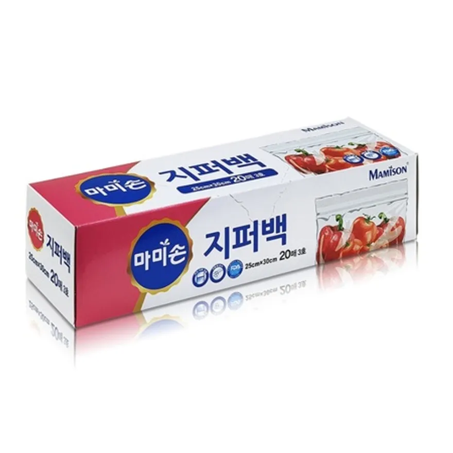 마미손 지퍼백 중 25x30 20매 1각 이미지