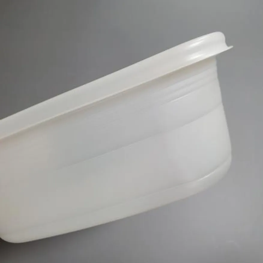 일회용 죽용기 사각 (중) 음식 배달 포장 용기 400개세트 본품 뚜껑 박스 이미지