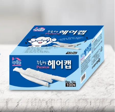 마미손 일회용 부직포 헤어캡 100매  이미지
