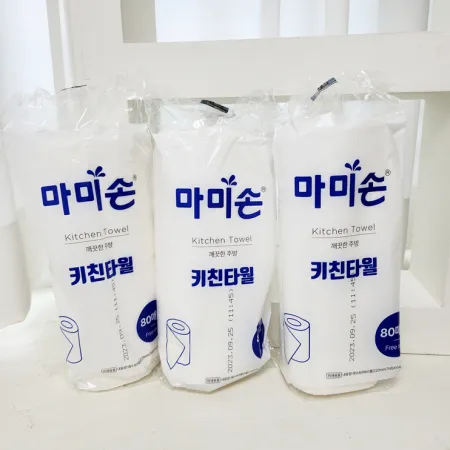 마미손 한장씩 간편하게 뜯어쓰는 키친타월 80매 롤형 이미지
