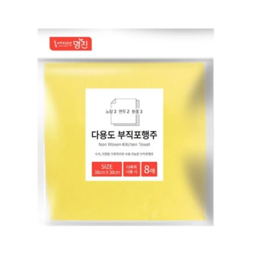 명진 부직포 삼색행주 8매입 이미지