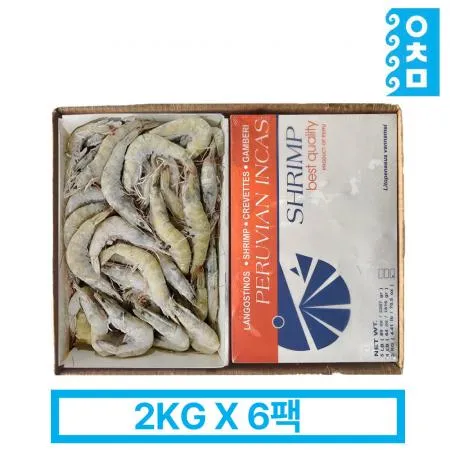 냉동 대하 흰다리새우 30/40 12KG 페루