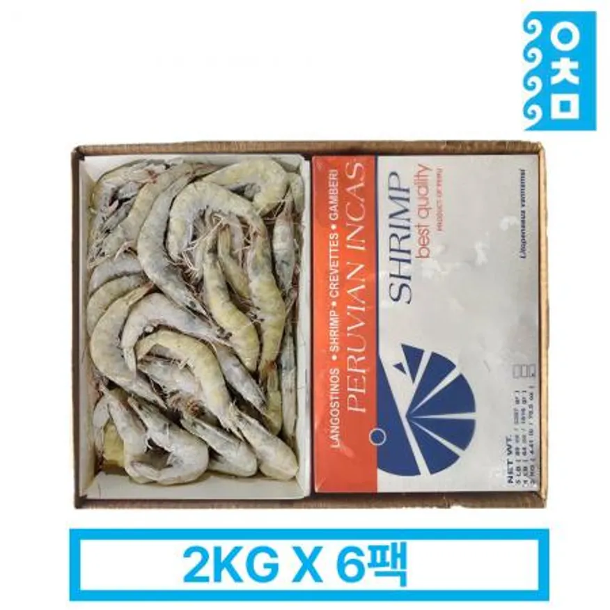 냉동 대하 흰다리새우 30/40 12KG 페루 이미지