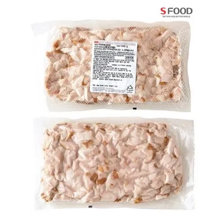 에쓰푸드 치킨 바베큐탑핑 1kg 냉동 국내산 피자토핑 닭고기 이미지