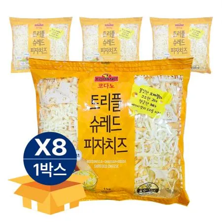 [1박스] 코다노 트리플슈레드 피자치즈(모짜70:체다20:고다10) 냉장 1kg 이미지