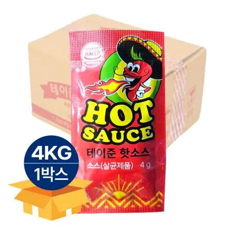 [1박스] 태원식품 테이준 핫소스 일회용 (4g x 1000EA) 이미지