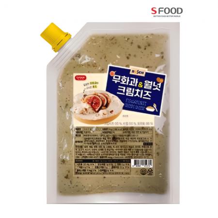 로젠치즈 무화과앤월넛 크림치즈 1kg 냉장 베이글용 베이커리