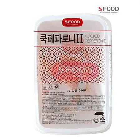  에쓰푸드 쿡페파로니II 1kg 냉동 페퍼로니 피자토핑 이미지
