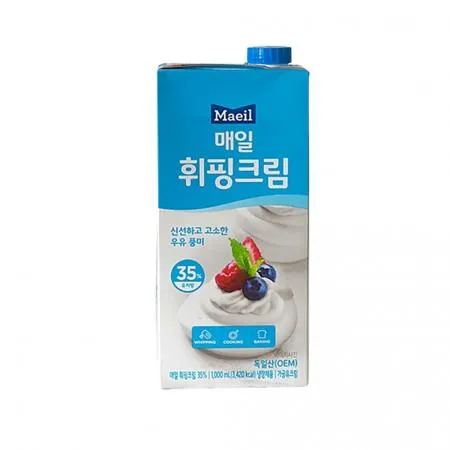 매일유업 휘핑크림 유지방 35% 1L 이미지