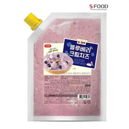 로젠치즈 블루베리 크림치즈 1kg 냉장 베이글용 베이커리 이미지