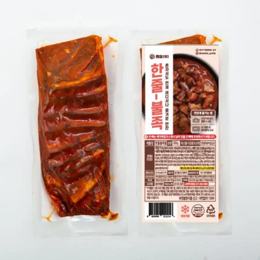 매운 매콤한 순살 슬라이스 한줄 불족발 200g x 25개 (총 5kg) 이미지